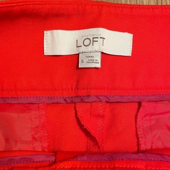 Loft Marissa Fit Pants Coral Colour Sz 6 - Picture 2 of 4